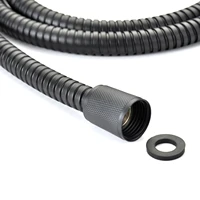 1pc 304 stainless steel shower hoses 1 5m plumbing hoses g12 inch bathroom shower head pipe black