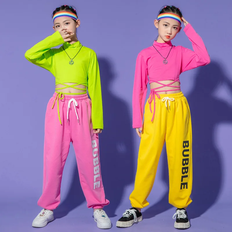 Кроп-топ для девочек юбка в стиле хип-хоп футболка джоггеры брюки комплекты