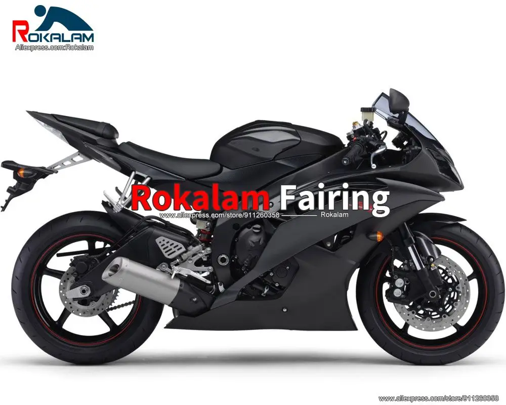 

ABS Plastic Kit For Yamaha R6 YZF600 2008 2016 Black Motorcycle Fairing + 3 Gifts (Injection Molding)