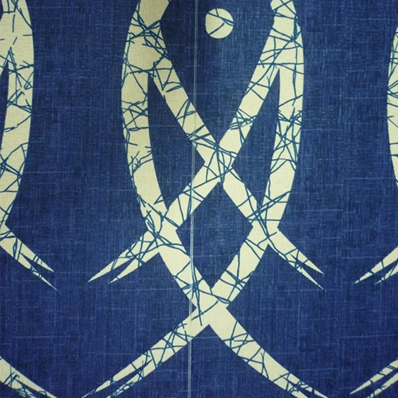 Японский Норен Дверной Занавес древний символ гобелен с изображением рыб для