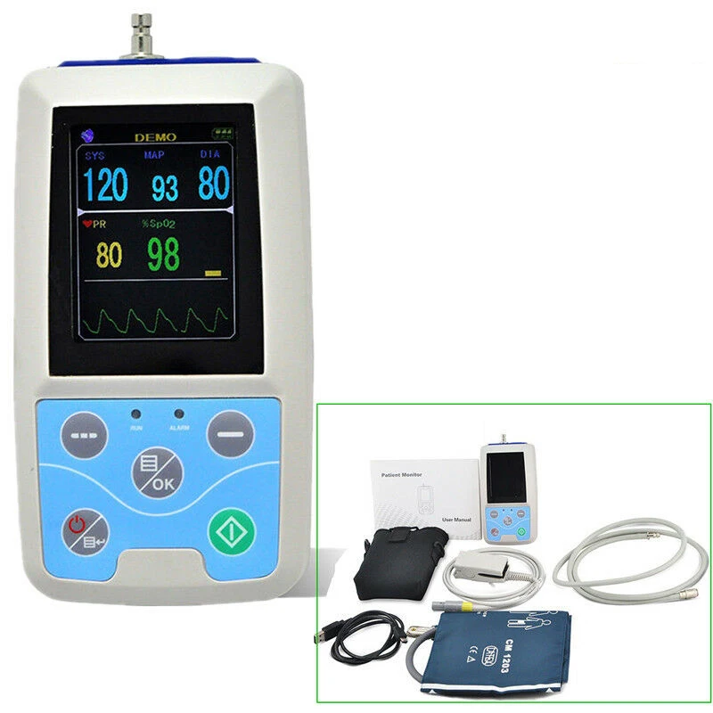 Портативный прибор для измерения артериального давления и пульса с ЖК экраном 2 4