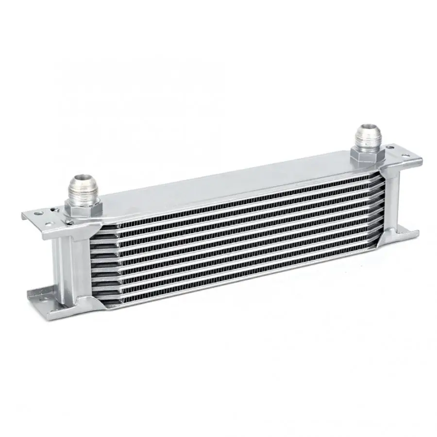 Универсальный 10 строк автоматический масляный радиатор двигателя модифицированный аксессуар Сменный масляный радиатор алюминиевый радиатор