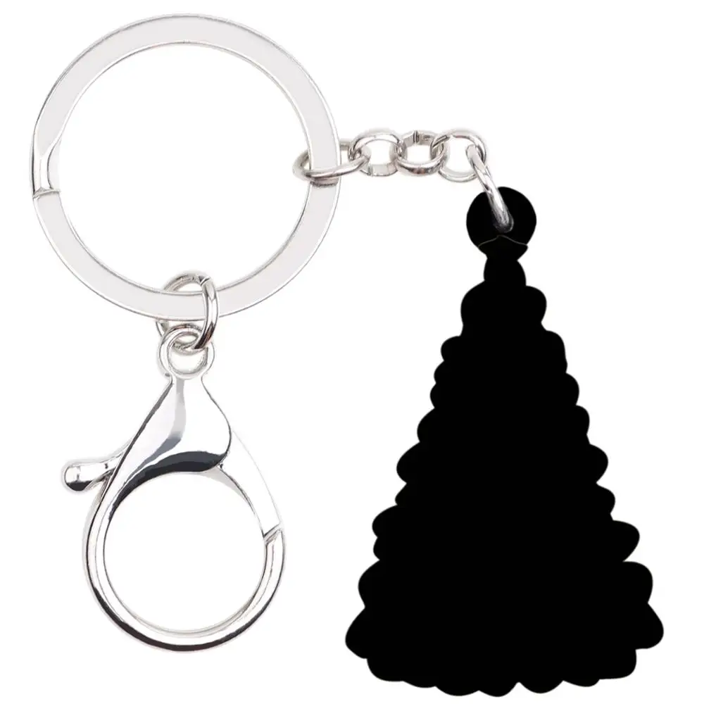 Bonsny Акриловая Рождественская елка цветные шарики брелки кольца подвески