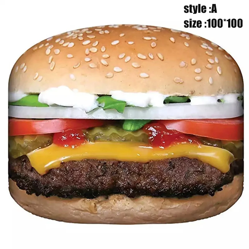 Одеяло для пиццы Comfort Food Creations отличное круглое покрывало гамбургера спальни