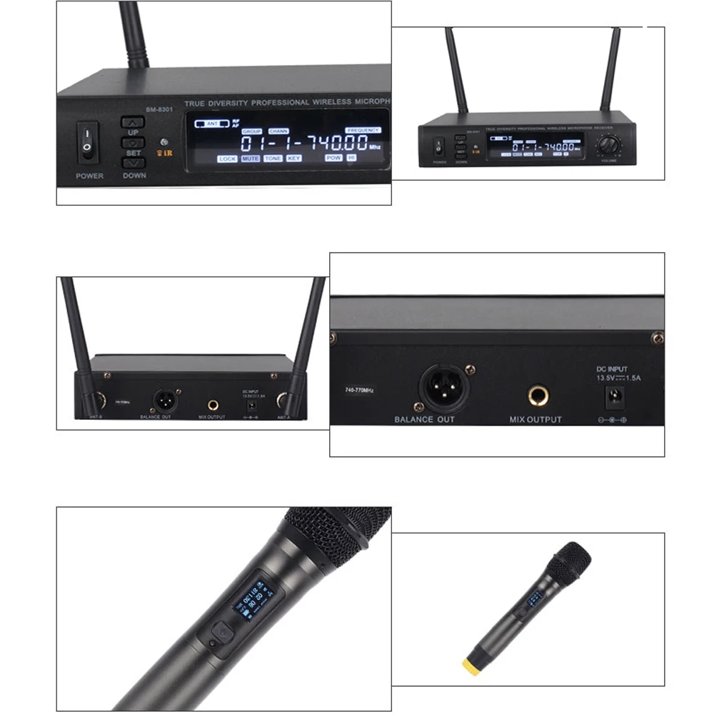 Беспроводной микрофон UHF один для сцены прямых трансляций конференц зала караоке