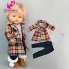 Одежда для кукол Nenuco 16 дюймов, длинное пальто, подходит для кукол Ропа и су германита 40 см, шерстяная куртка для кукол 16 дюймов