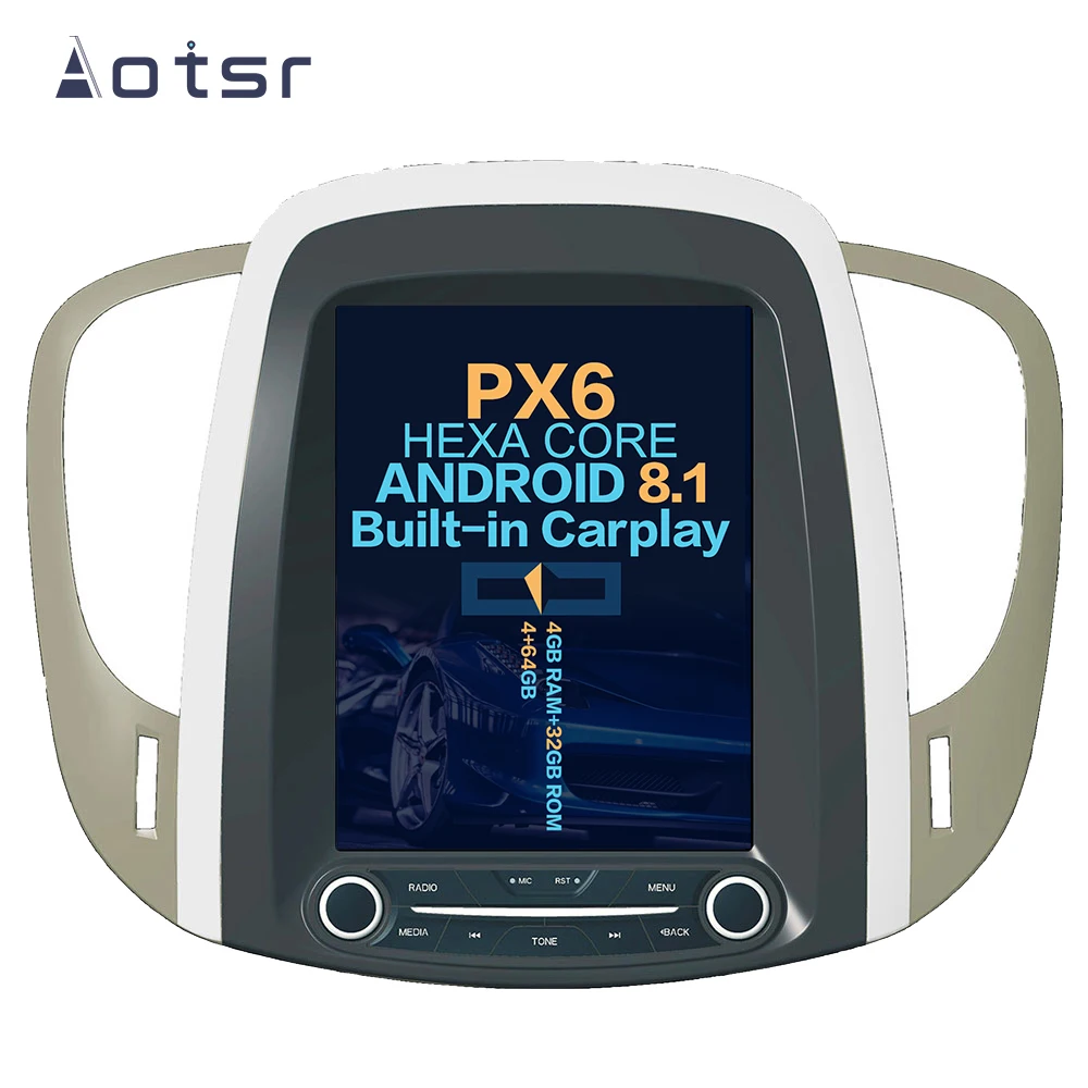Автомобильный мультимедийный DVD плеер Aotsr Tesla с вертикальным экраном 10 4 дюйма Android