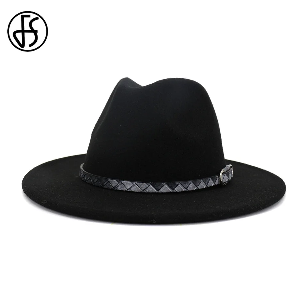 FS лимонно зеленый белый шерсть войлочная фетровая шляпа с широкими полями шапки