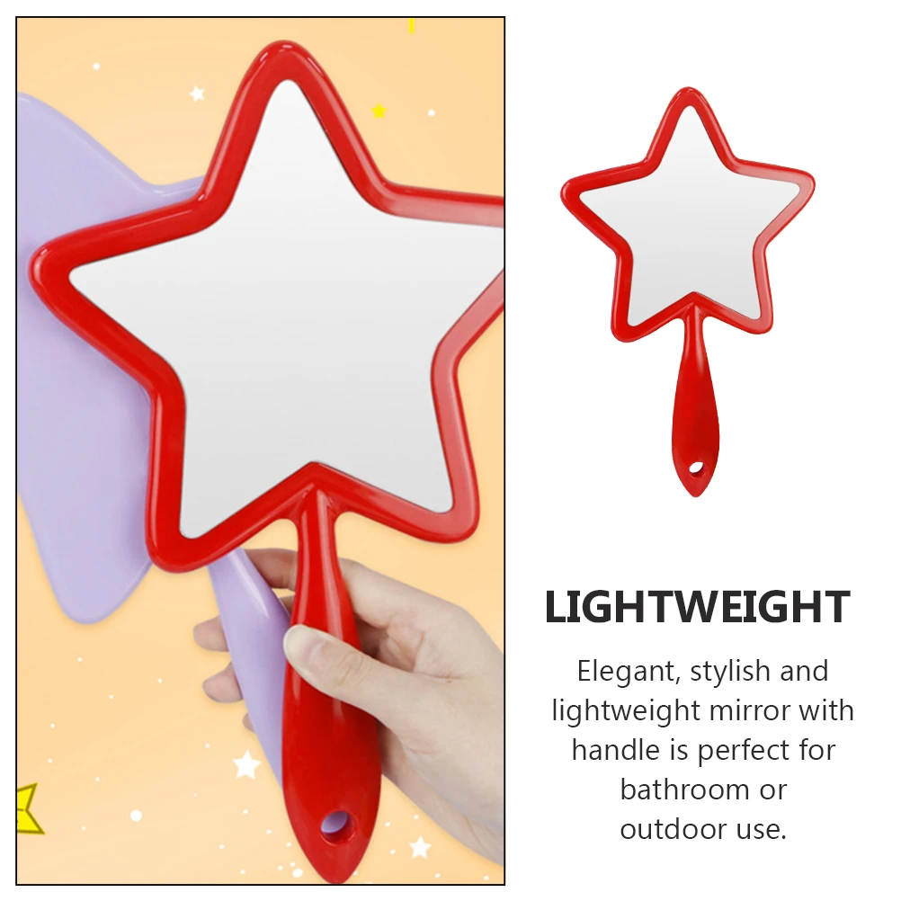 Косметическое зеркало с ручкой 1 шт. портативное для путешествий спальни ванной