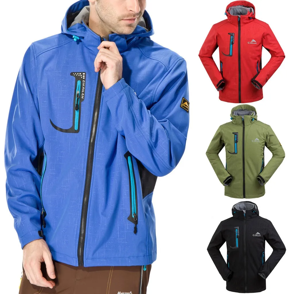 Водонепроницаемые мужские куртки для пешего туризма ветрозащитные улицы
