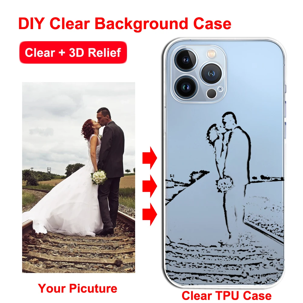 Прозрачный чехол «сделай сам» для Vivo IQOO 8 Pro 7 5 Neo X70 Plus X60 X50 X30 V20 SE Y93S Y95 чехол s 3D эскиз мягкий прозрачный противоударный чехол