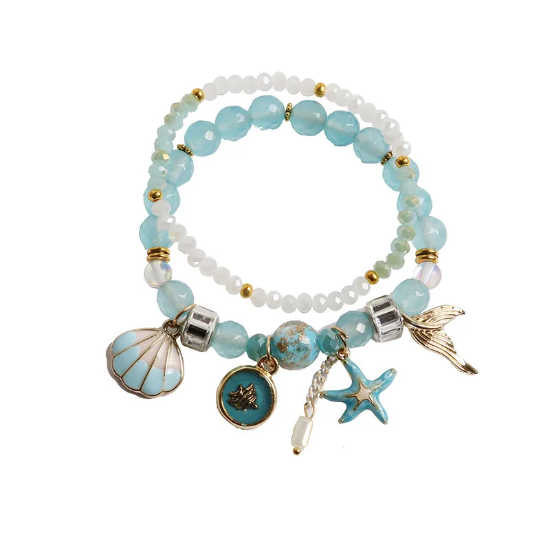 

New summer fresh sea breeze Beaded crystal bracelet for women