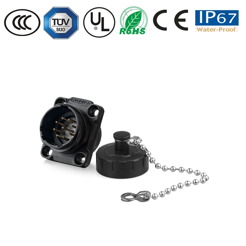 9-контактный водонепроницаемый разъем питания для автомобиля мотоцикла