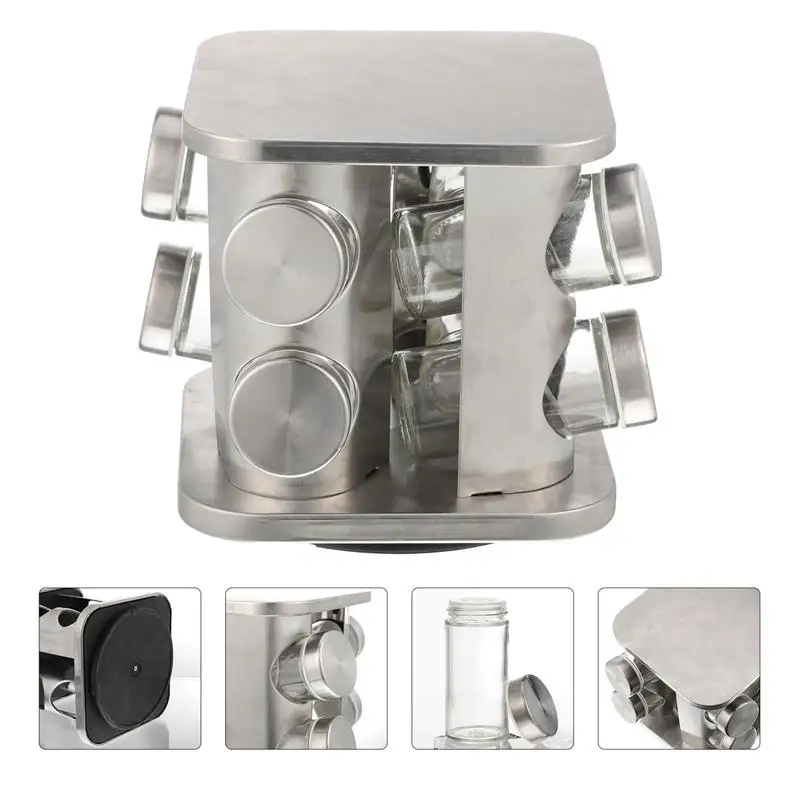 

1 Set Creative Kitchen Seasoning Jar with Stainless Steel Lid Barbecue Bottle