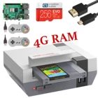 256G NESPi 4 Чехол для Raspberry Pi 4 4G Ram Ретро аркадная игра полный комплект с ретрофлагом с безопасным отключением и сбросом 14000 + игры P  P