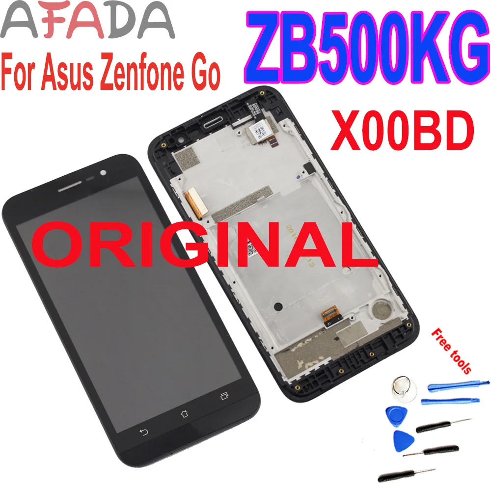 

Original 5" LCD for Asus Zenfone Go X00BD ZB500KG LCD Display Touch Screen Digitizer Assembly with Frame Replacement Parts