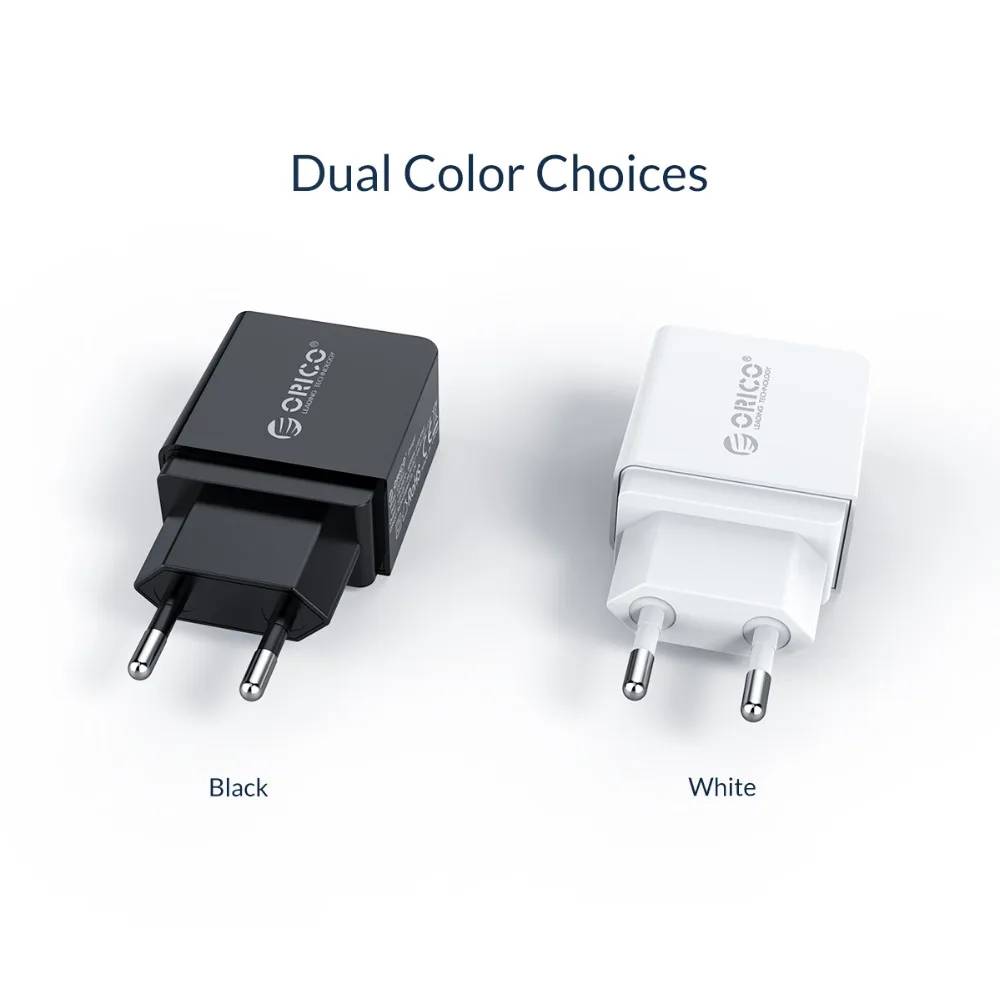 ORICO QC3.0 USB зарядное устройство для путешествий 18 Вт QC3.0 2,0 Быстрый Мобильный телефон ЕС вилка настенное зарядное устройство адаптер для Xiaomi iPhone samsung huawei