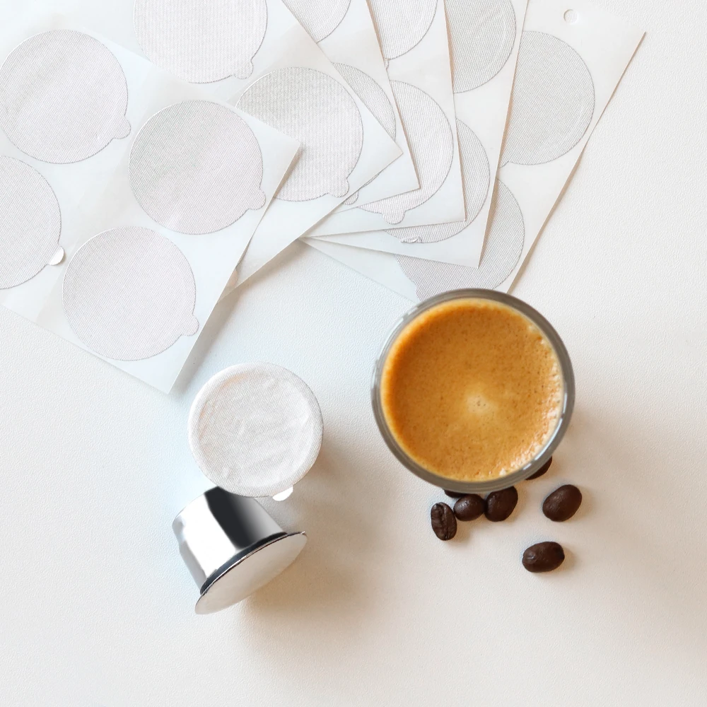 

Aluminum Foil Lids Coffee Capsule For Nespresso Stainless Steel Reusable Coffee Pod Crema Maker Reffillable Reusable Pods