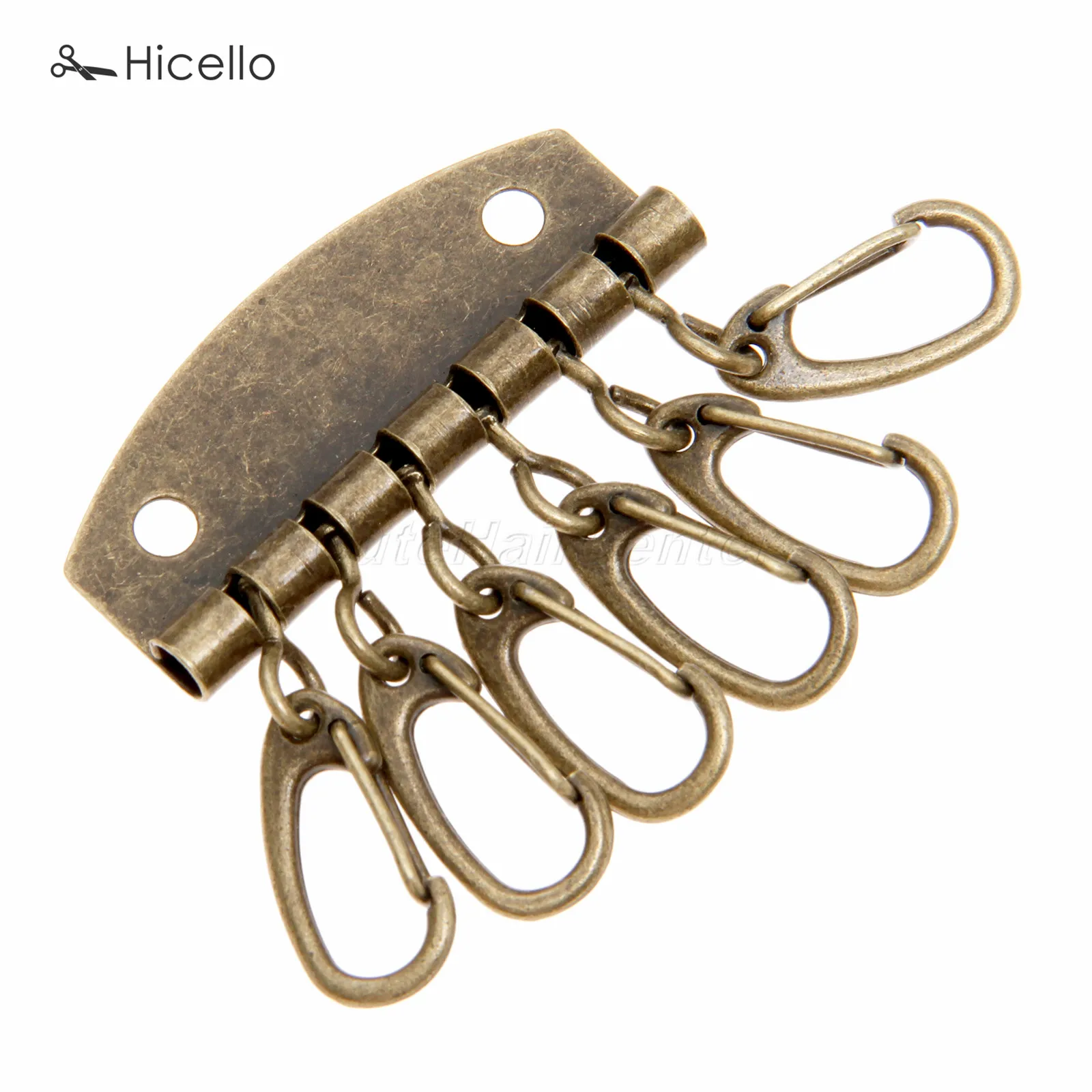 1 шт. кольцо держатель для ключей из кожи и ткани с отверстием 4/6|d rings sewing|d ring bronze |