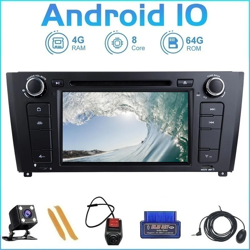 Автомагнитола 1Din с восьмиядерным процессором ОЗУ 4 Гб ПЗУ 64 ГБ Android 10 0 для BMW E87 1