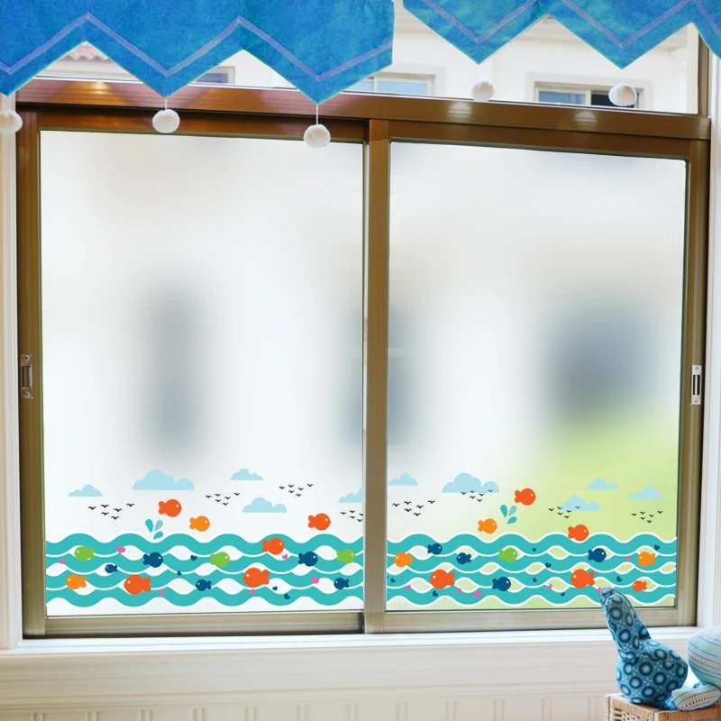 [SHIJUEHEZI] маленькие рыбки реки настенные наклейки ПВХ материал животные тема для