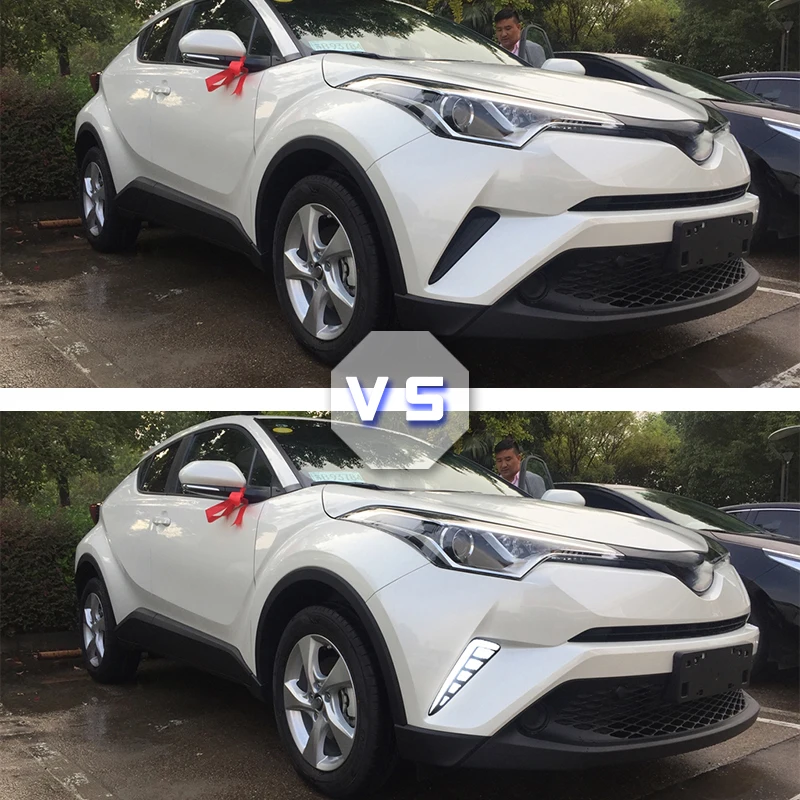 2шт. для Toyota CHR C-HR 2016 2017 2018 2019 светодиодные дневные ходовые огни DRL с включенным сигналом поворота автомобильный стиль