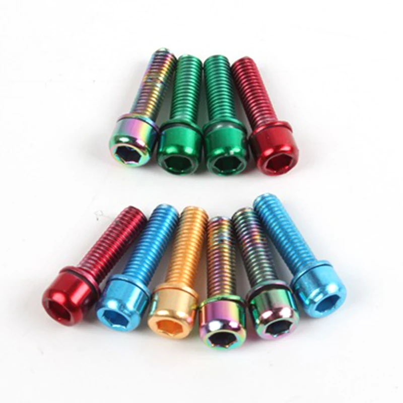 

M5*18MM Bicycle Handlebar Stem Riser Screws MTB Bike Titanium Stainless Steel Handlebars Screw Bolts Accessories