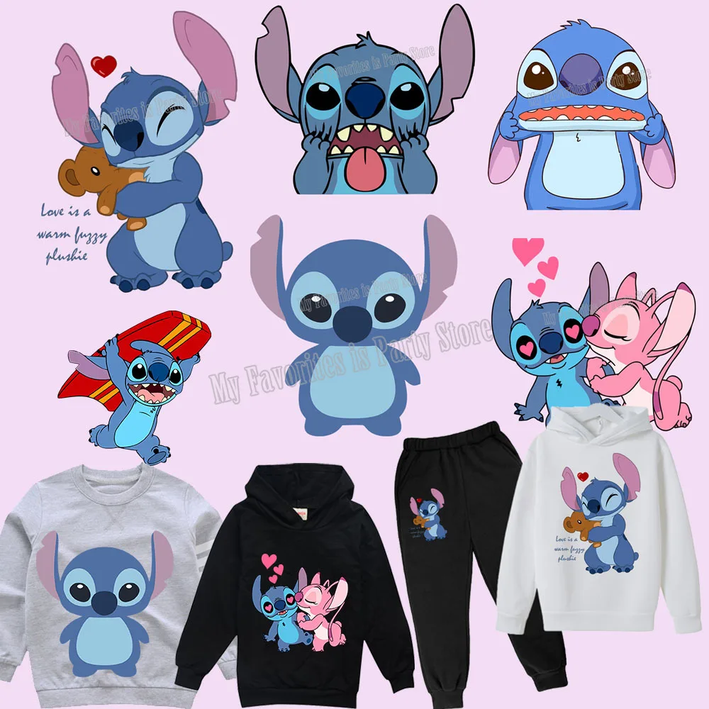 Ститч Лило патч утюгом на переводе наклейки с животными детская одежда DIY