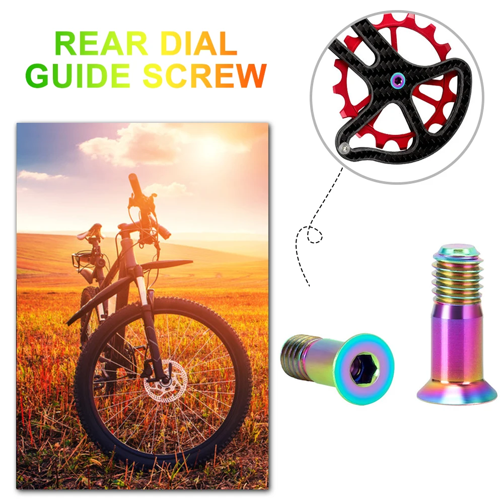 2 шт. шестигранный головы Ti сплав велосипед задний переключатель опорное колесо