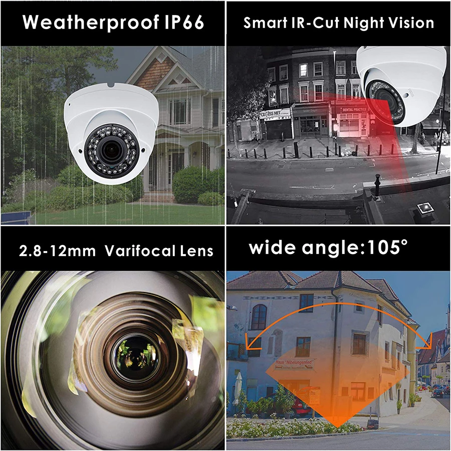 SONY IMX323 варифокальный объектив 1080P Гибридный AHD CVI TVI CVBS 4 в 1 меню OSD Бесплатный