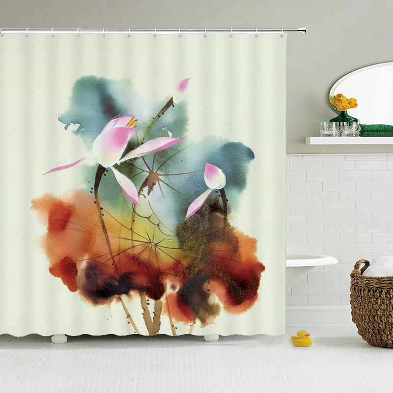 Европейские ретро занавески для душа с цветами занавеска ванной