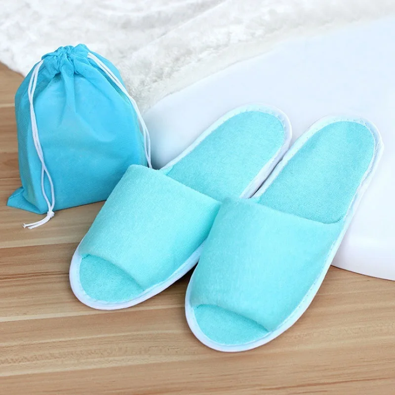 dropshipping new simple slippers men women hotel travel spa portable folding house disposable home guest indoor slippers bigsize free global shipping