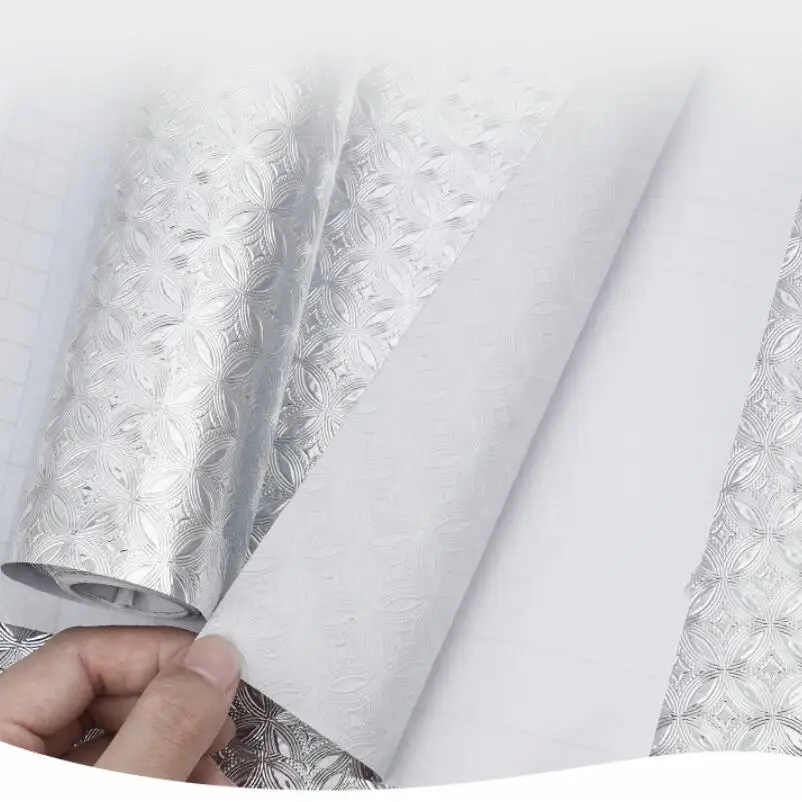 Роскошное китайское серебряное Золотое фольгированное покрытие для стен