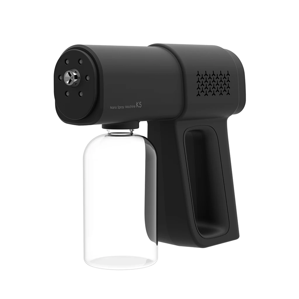 

Portable Cordless Electric Sanitizer Fog Machine 380ml Black USB Charging
