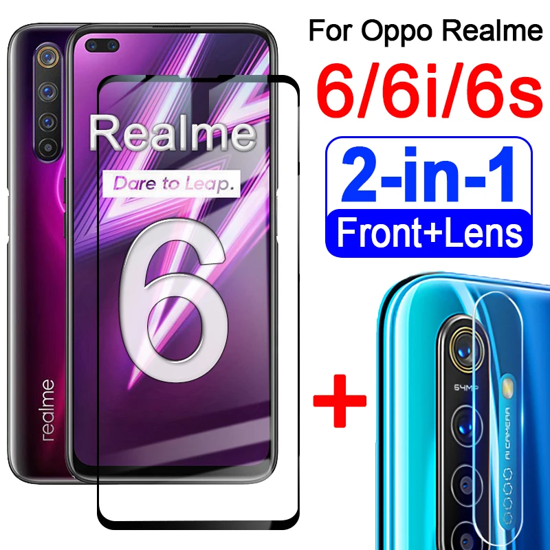 Realme 6 защитное стекло Realme6 pro Защита экрана для oppo realme6i 6pro 6i 6s i s realme6s с объективом