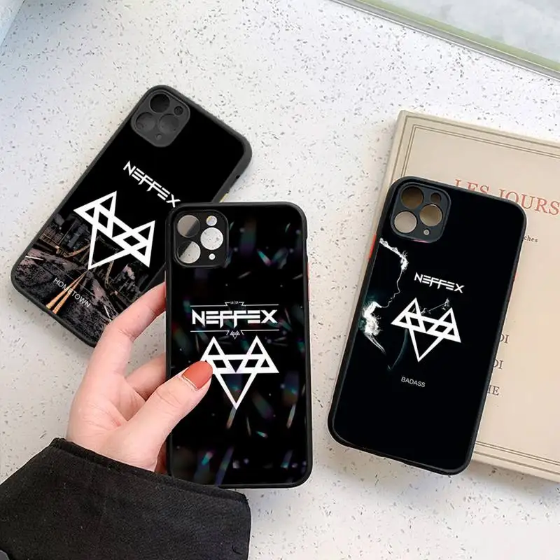 

Neffex logo Phone Case Matte Transparent for iPhone 7 8 11 12 s mini pro X XS XR MAX Plus coque cover
