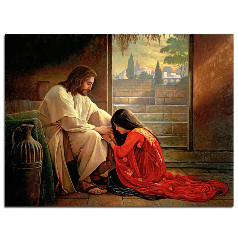 Картина из страз fordone 5D сделай сам религиозная полноразмерная Алмазная вышивка