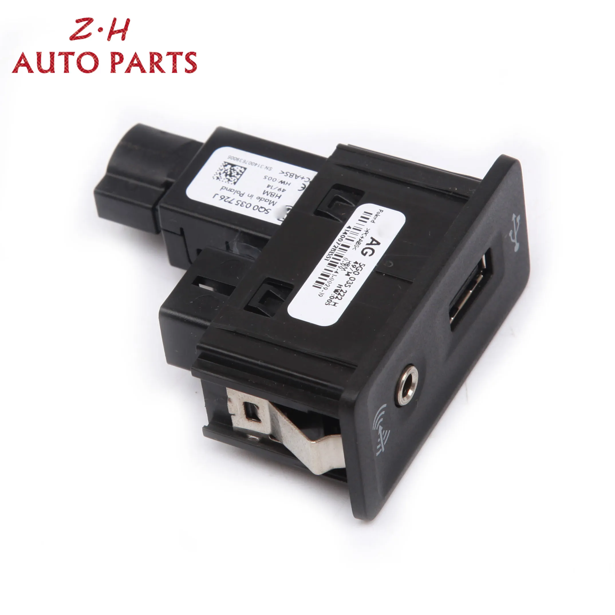 5Q0 035 726 J 5G0035222F USB AUX IN порт в комплекте подключения CarPlay MDI AMI установочный разъем