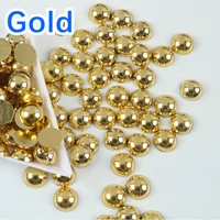 1000500pcs 2 5mm and mixed size gold ab glue on abs imitation half round pearls resin flatback beads for craft jewelry making