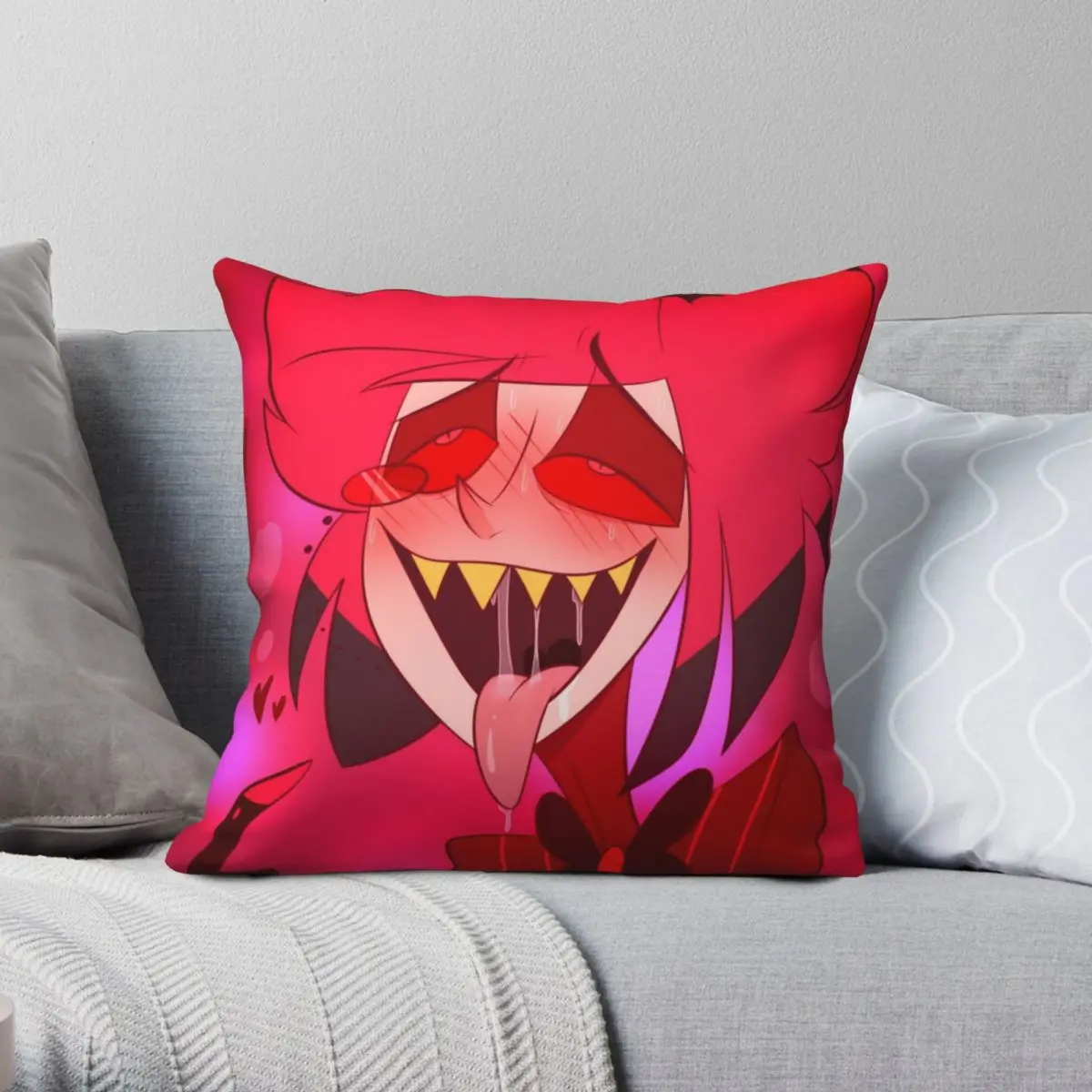 

Cursed Alastor Square Pillowcase Polyester Linen Velvet Creative Zip Decor Throw Pillow Case Sofa Cushion Cover 45x45