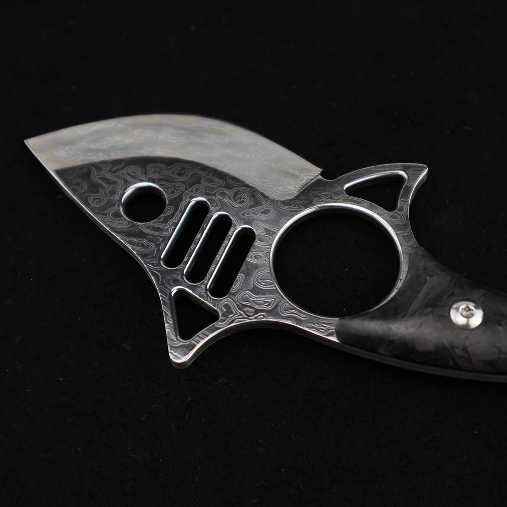 Карманный нож Акула CSGO тактические ножи керамбит из дамасской стали с