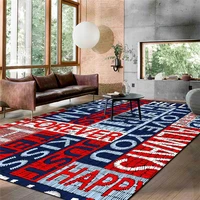 american style fashion small rug blue english lettered joint rug living room bedroom bedside blanket mat