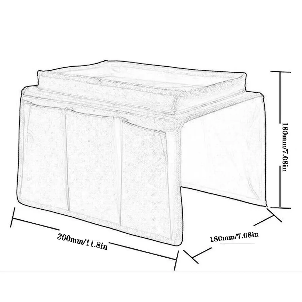 

Sofa Armrest Organizer With 4 Pockets And Cup Holder Tray Couch Armchair Hanging Storage Bag For TV Remote Control Cellphone