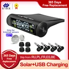 E-ACE Солнечный TPMS монитор для автомобильных шин датчик давления в шинах автоматическая система охранной сигнализации цифровой дисплей давление в шинах