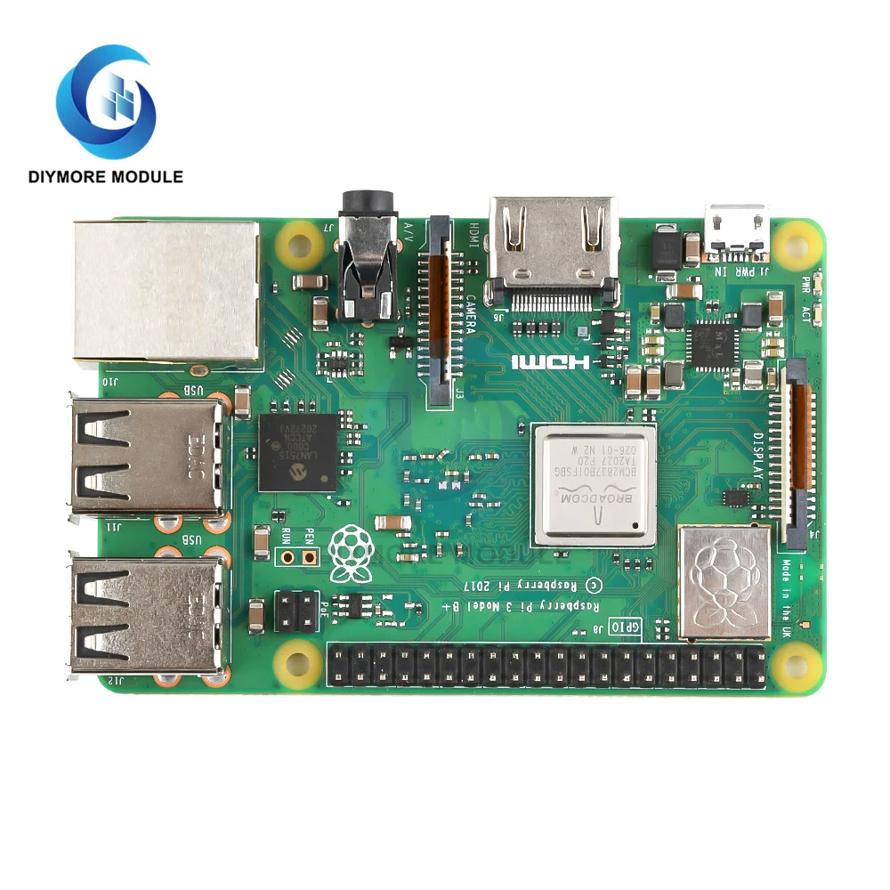 

Raspberry Pi 3 Model B+ PoE HAT 64-bit 1.4GHz Raspberry Pi 3 with 2.4G & 5G Wireless LAN WIFI 4.2 Bluetooth