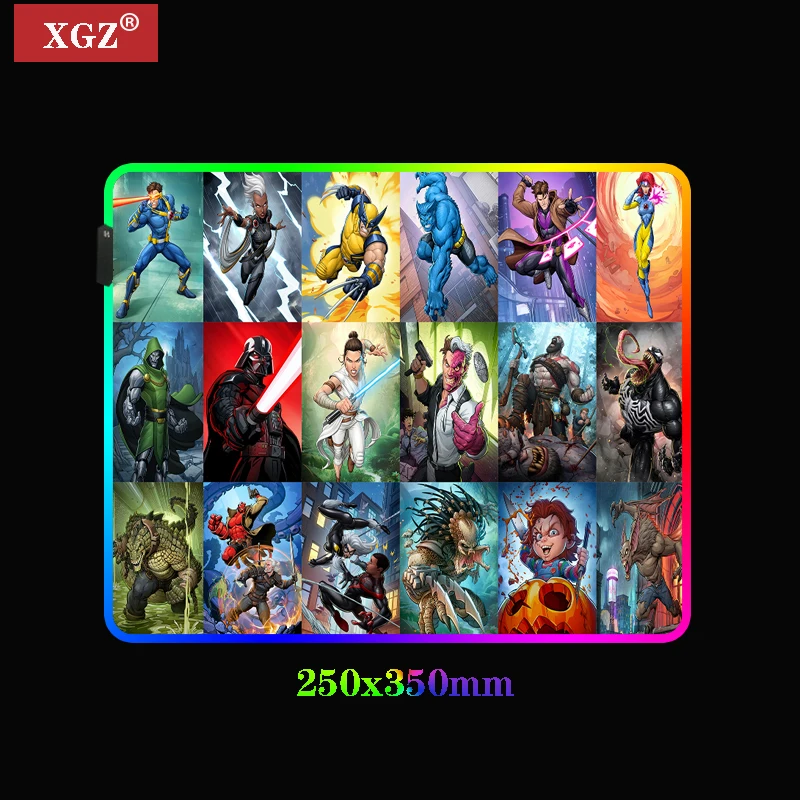 большой коврик для мыши xgz monster rgb р