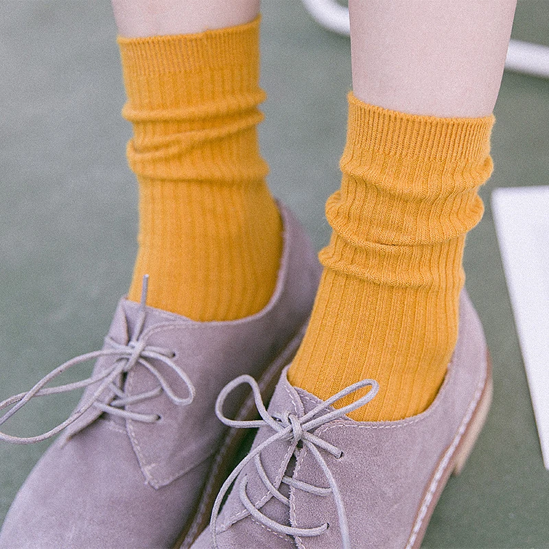 

Autumn Winter Solid Color Cotton Thick Warm Ankle Socks Women Fashion Casual Breathable Comfortable Thermal Socks Female Hosiery