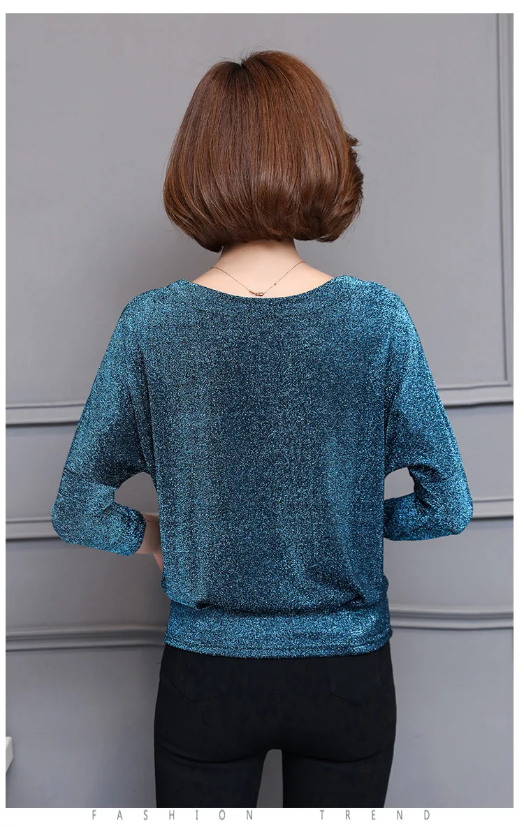 Блестящая блузка с блестками Женская туника модные женские блузки 2020 черные