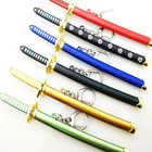 Брелок для ключей в стиле аниме ророноа, Зоро, самурайский меч, металлический брелок для ключей, брелок для ключей в виде ножки, пряжка в виде катаны, ювелирные изделия, подарки