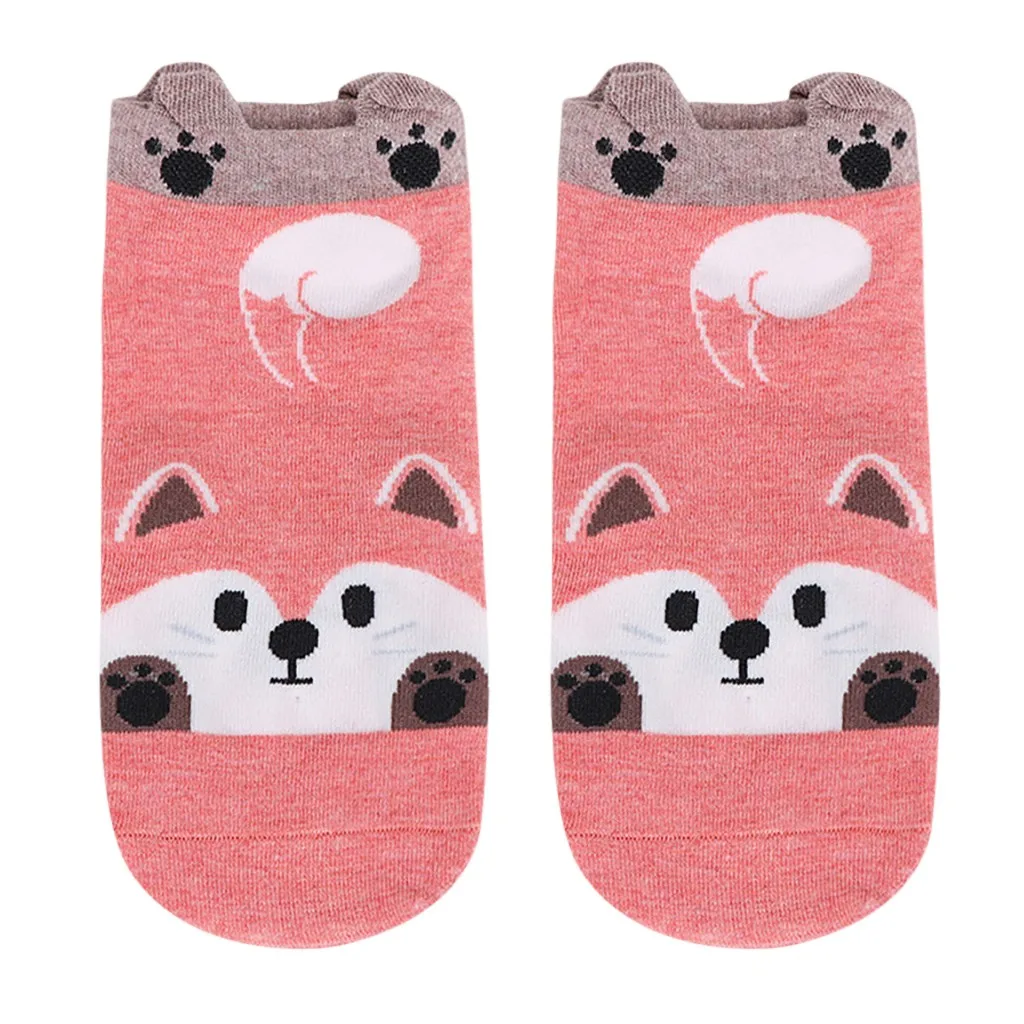 Носки хлопковые для мужчин и женщин милые подарочные до щиколотки с анимационным